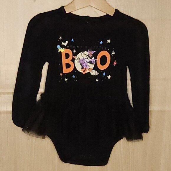 Disney Halloween Mini Mouse Black Bodysuit Sparkle Tutu 18-24 Months - Picture 1 of 6